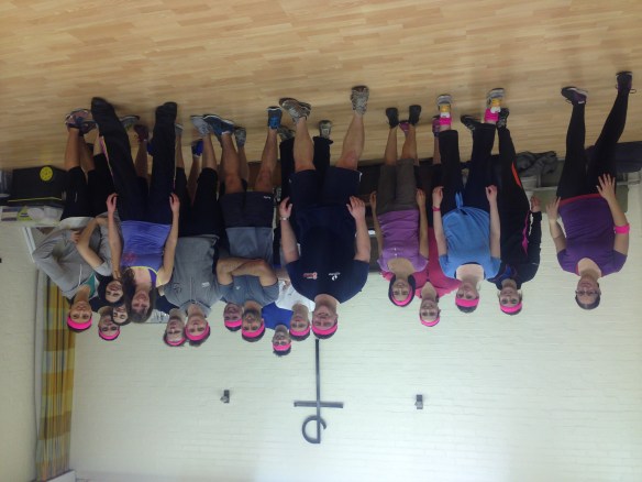 We are the ones in the pink headbands